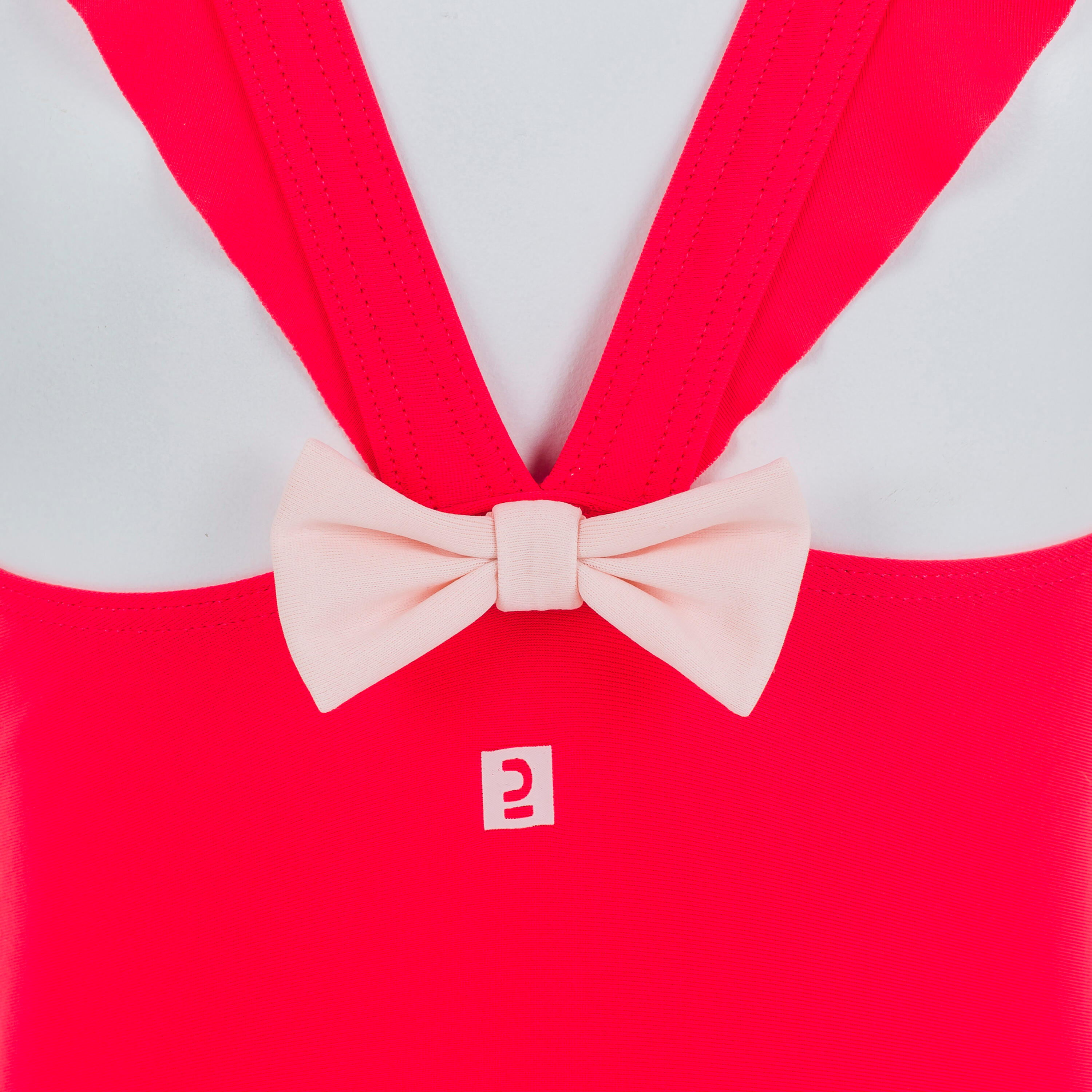 Baby Girls' 1-Piece Miniskirt Swimsuit - Red 5/5