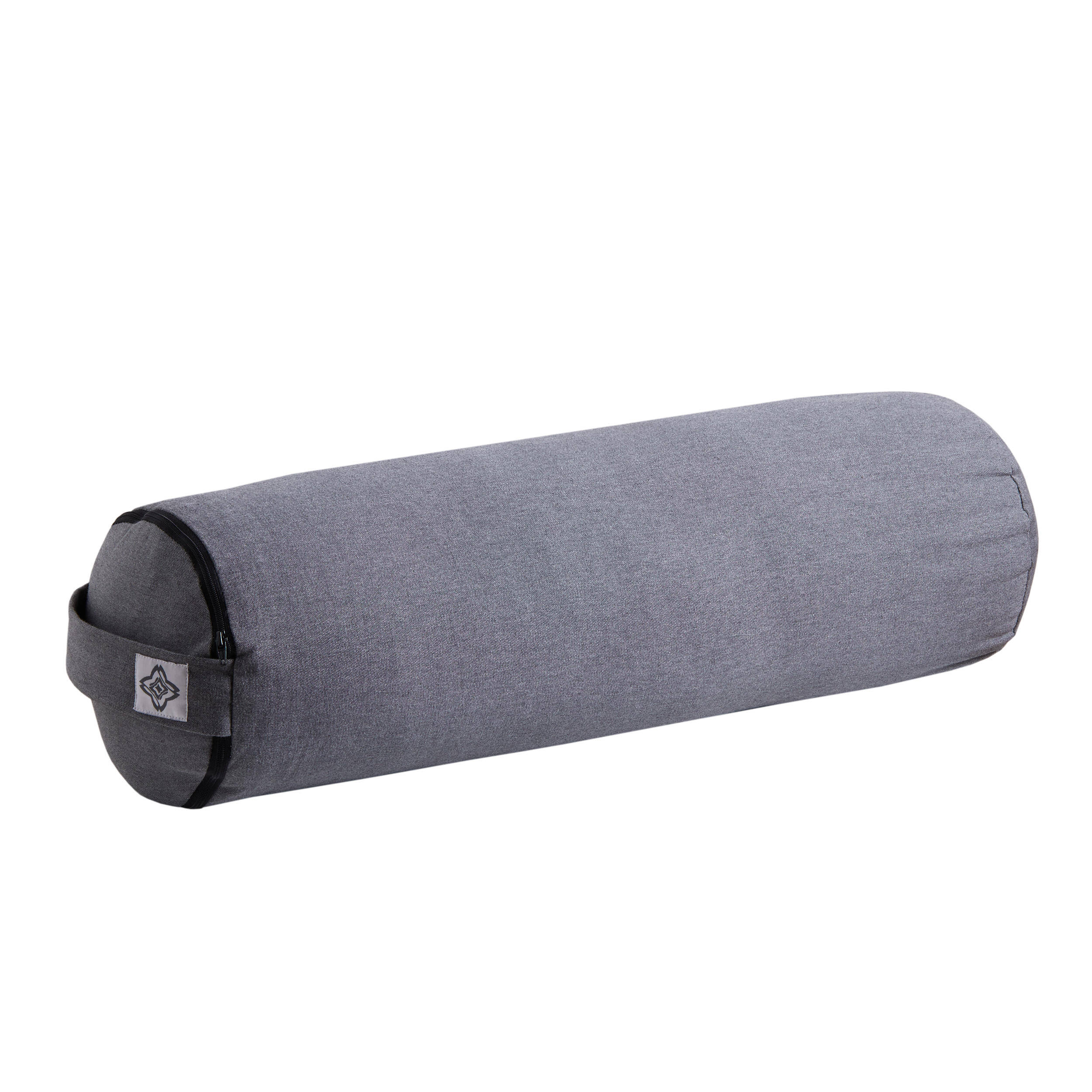 Firm Cotton Yoga Bolster/Cushion - Mottled Grey -  1