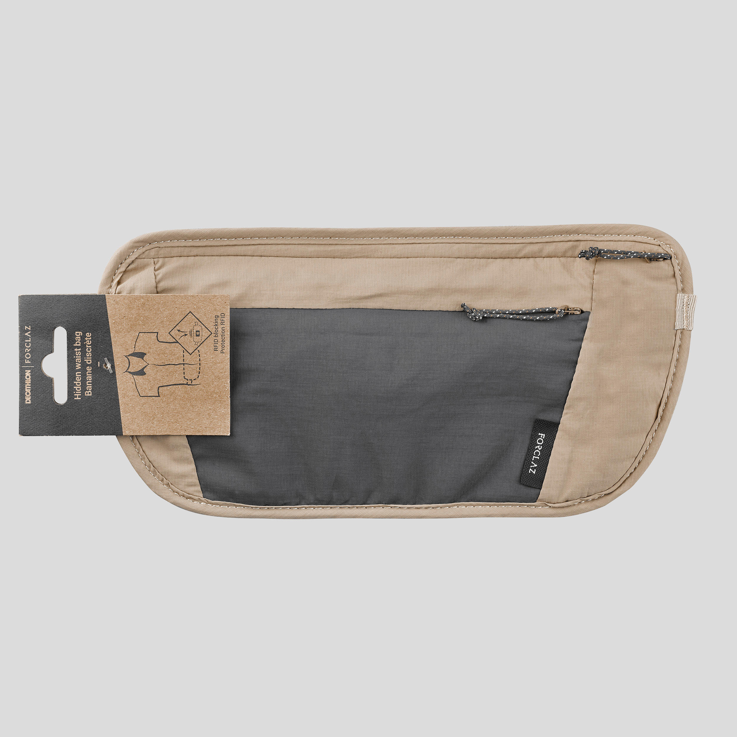 Cangurera de seguridad RFID Trekking Viaje Forclaz beige - Decathlon