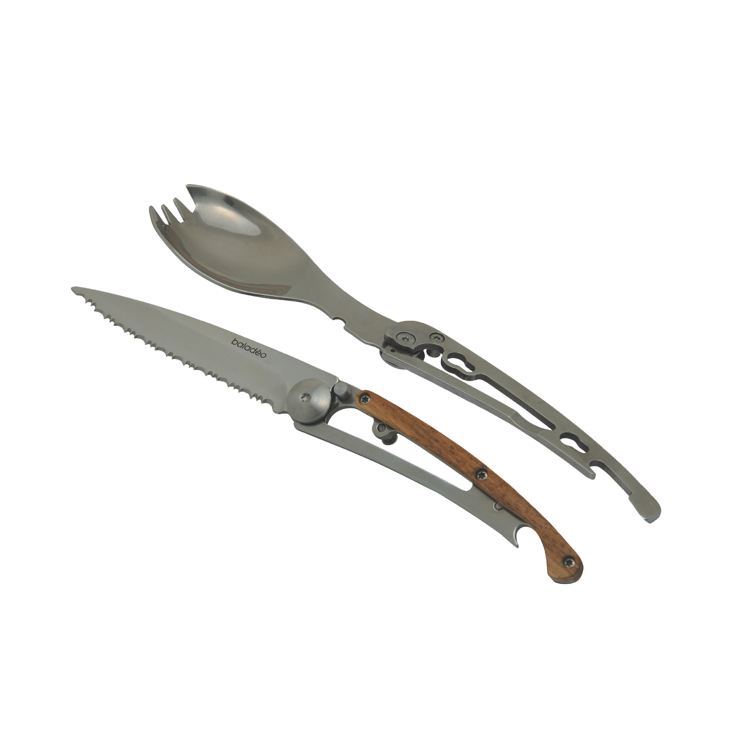 【残りわずか】 Ultimate 5 function 59g lightweight folding trekking cutlery バーベキュー・調理用品