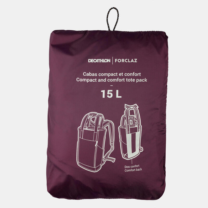 Seyahat Çantası - 2'si 1 Arada - Mor - 15 L - Travel