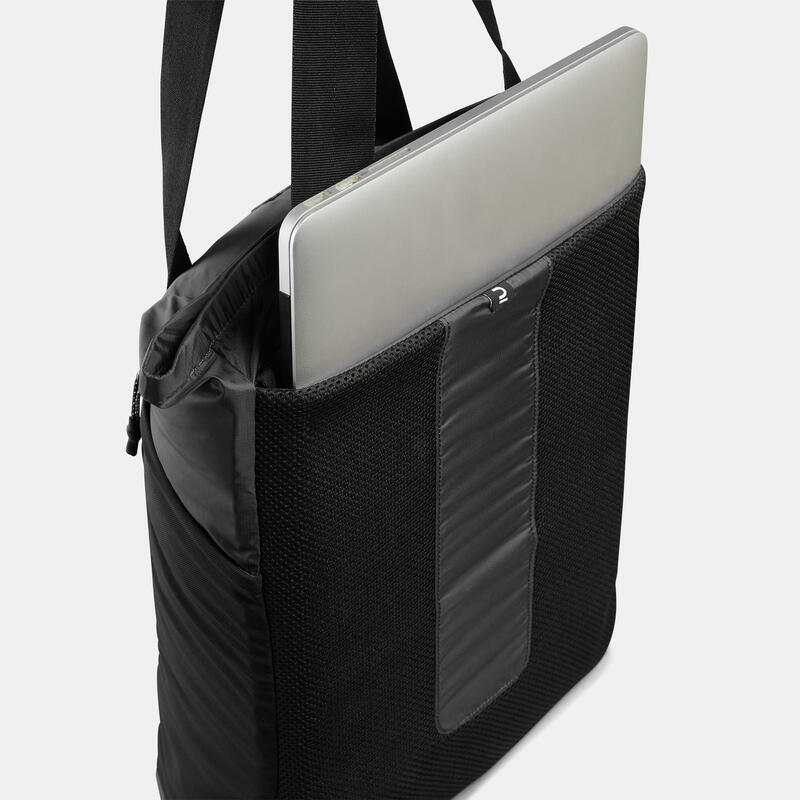 Geantă Tote bag 2 în 1 compact 15L, Travel negru