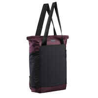 Bolsa-mochila pleglable 15L Quechua Travel 2en1 granate