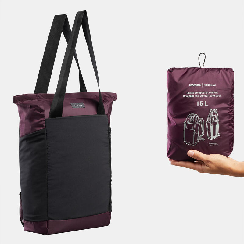Opvouwbare 2-in-1 tas voor wandelen en trekking Travel 15 liter