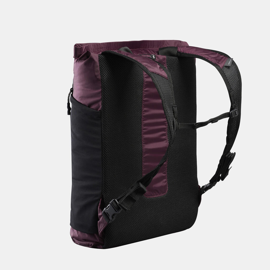 Bolso compacto 2en1 de 15L para trekking Forclaz negro