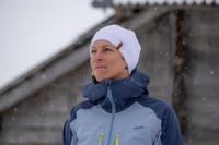 Bela kapa za skijanje SIMPLE za odrasle
