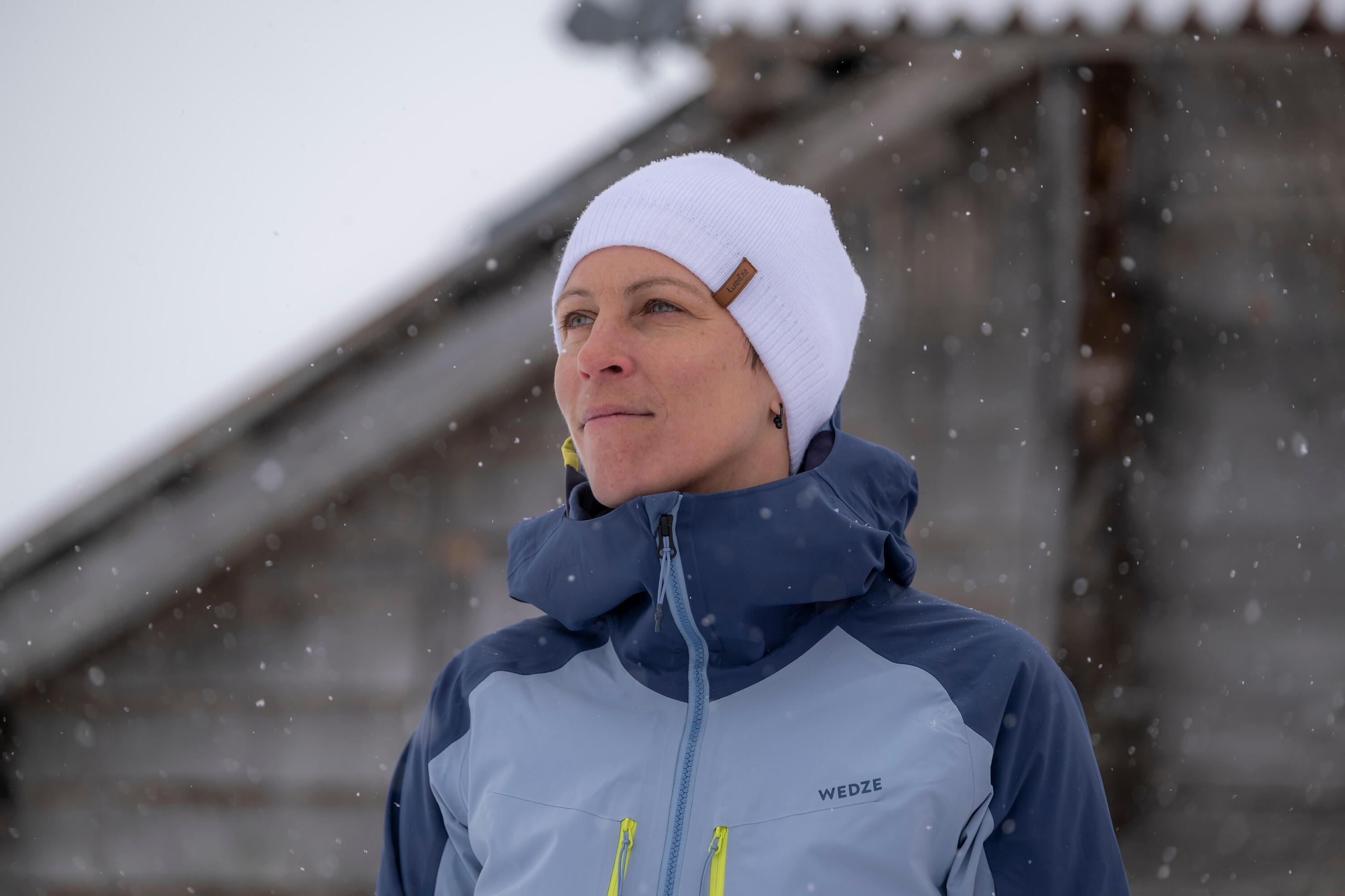 ADULT SKI HAT - SIMPLE - WHITE 7/9