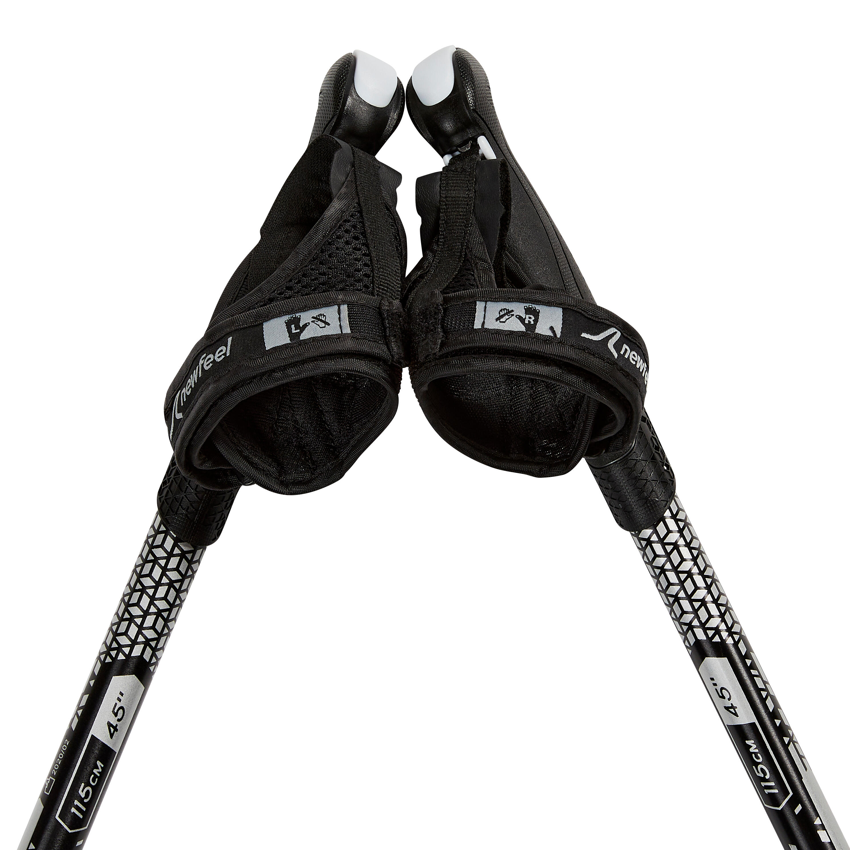 Nordic Walking Stöcke Aluminium - NW P100 schwarz/grau 9/13