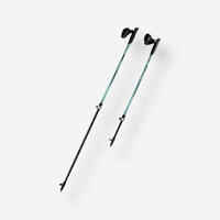 NW P120 TELESCOPIC ALUMINIUM NORDIC WALKING POLES - BLACK/GREY-GREEN