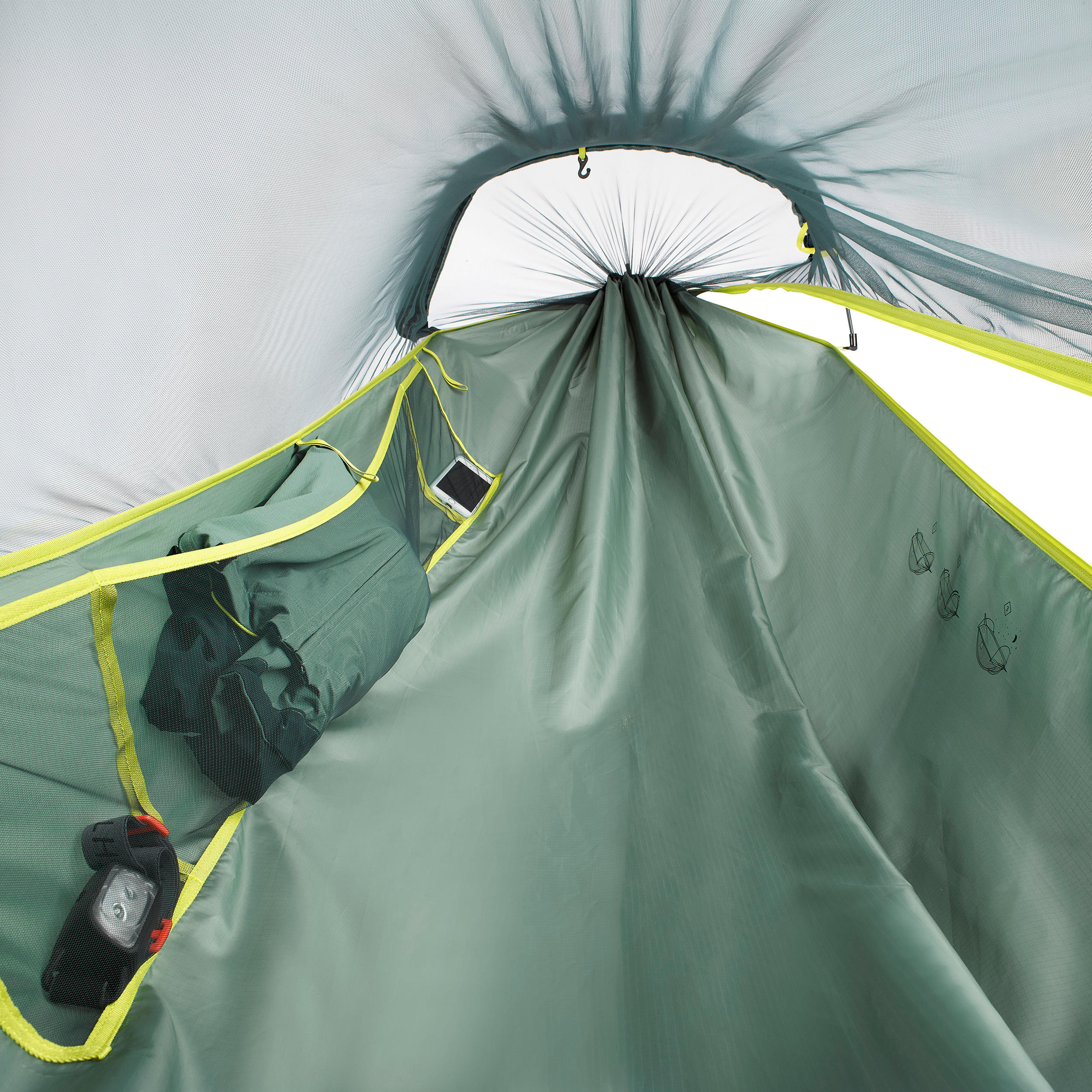 Tropic 500 1-person anti-mosquito hammock - Green - Forclaz - Decathlon