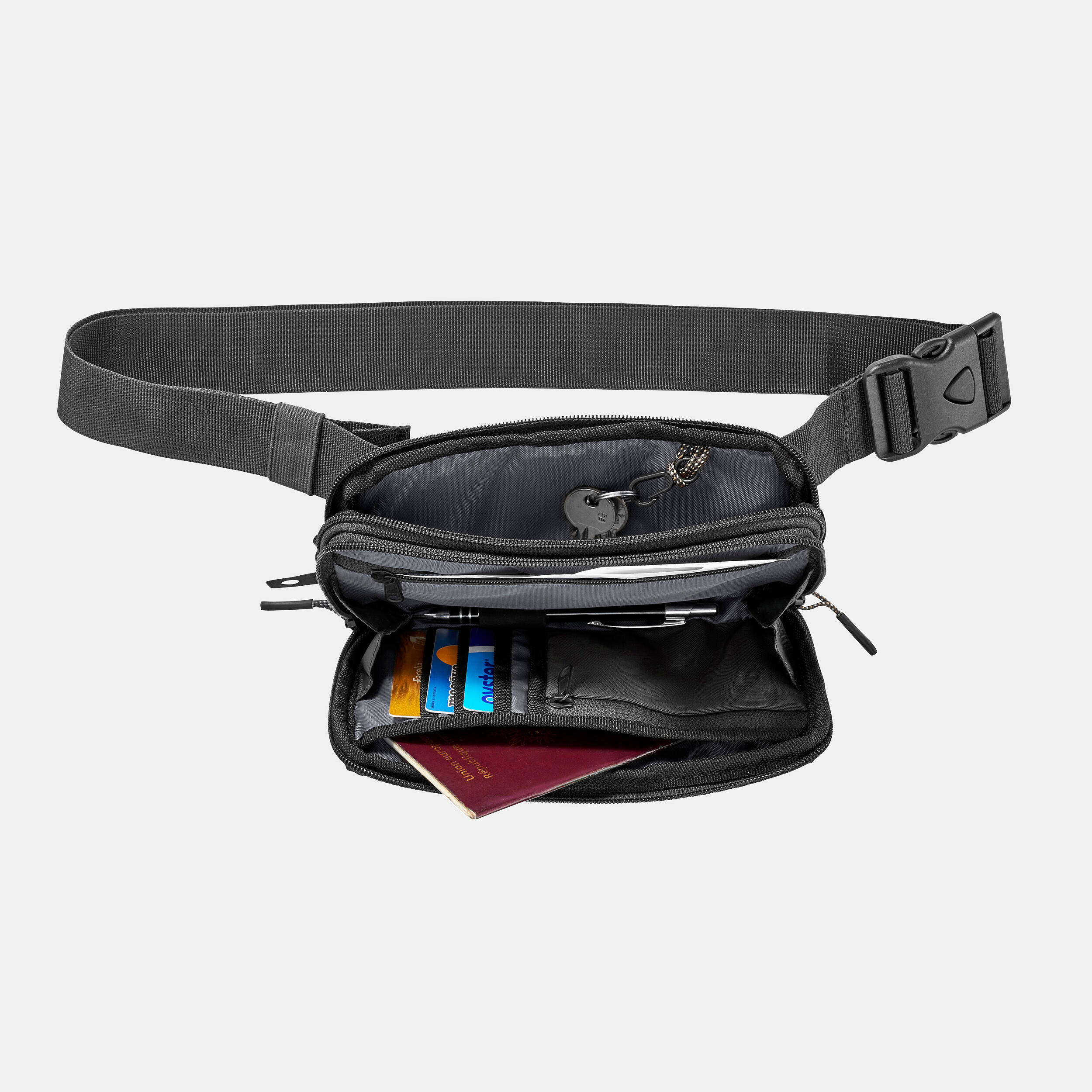Large travel wallet, Travel XL Organiser - Black -  2