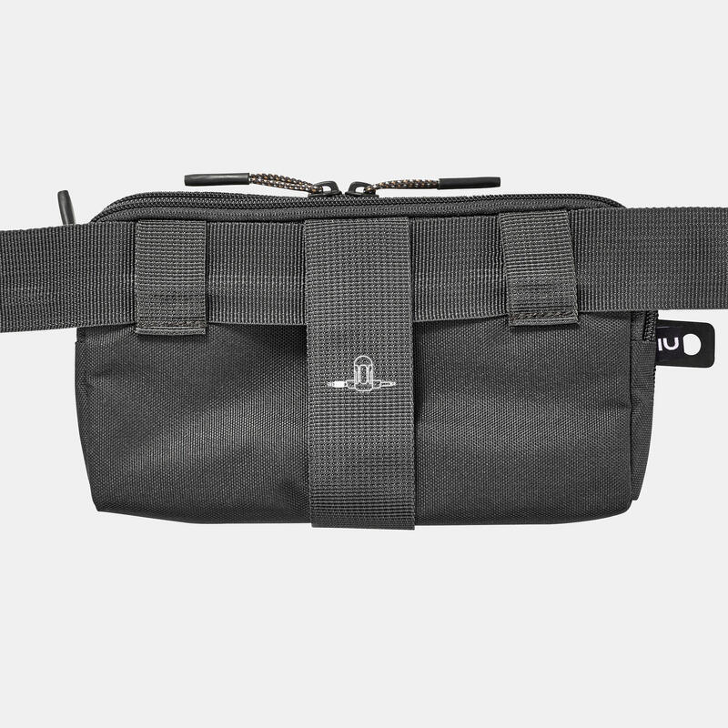 Ruime portefeuille/organizer voor backpacken Travel XL zwart