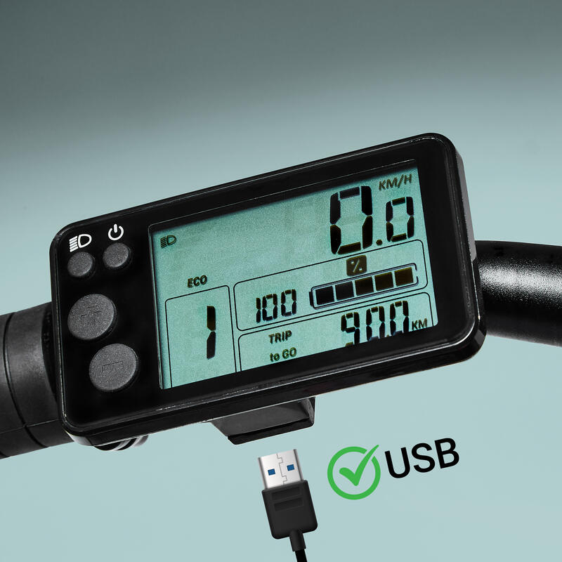 E-bike Cross Bike 28 Zoll Riverside 500e E-Bike Cross 28 Zoll 500E grau RIVERSIDE - DECATHLON