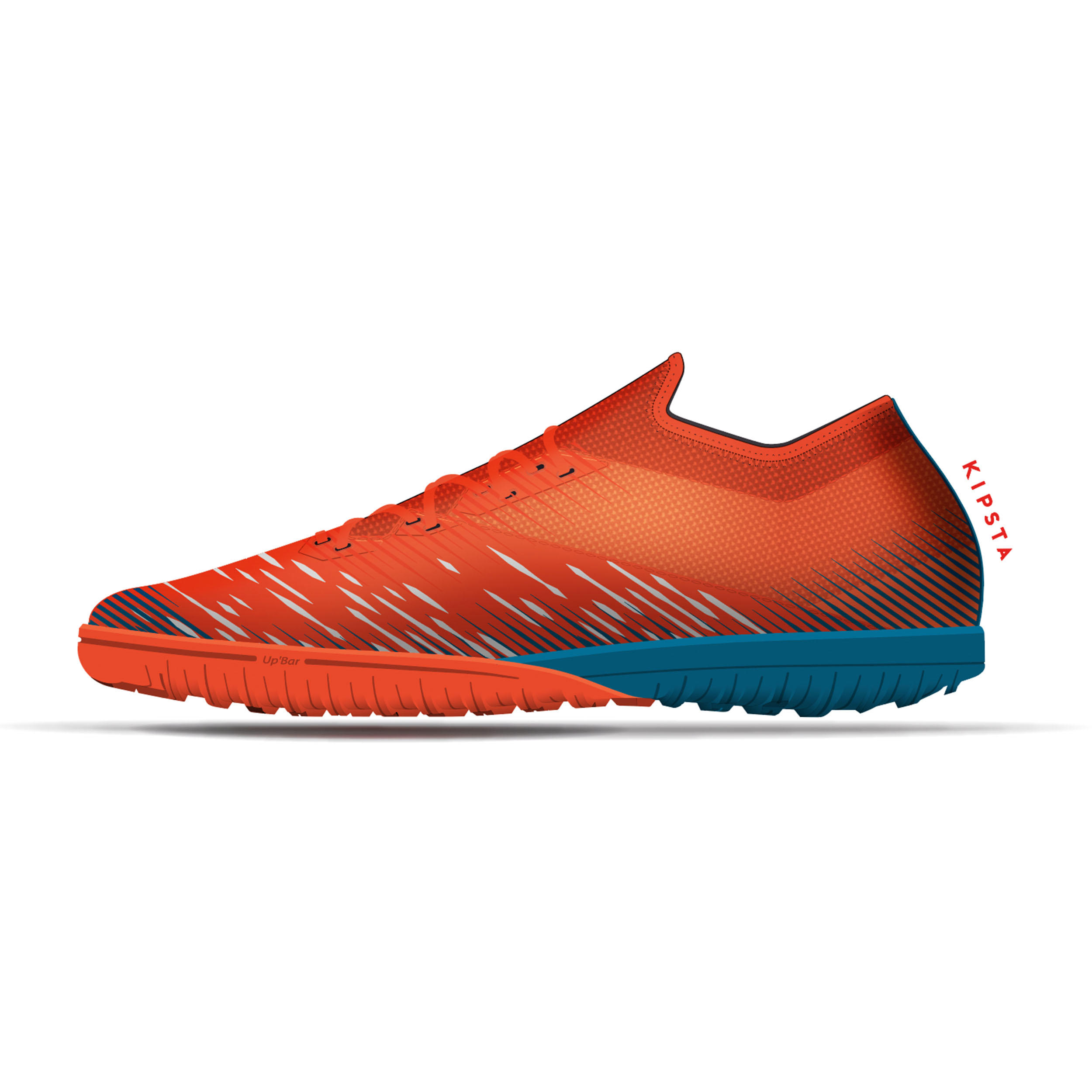 Kids' Lace-Up Football Boots CLR Turf TF - Orange 9/9