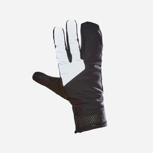 Guantes ciclismo invierno triban roadc 920 negros alta visibilidad