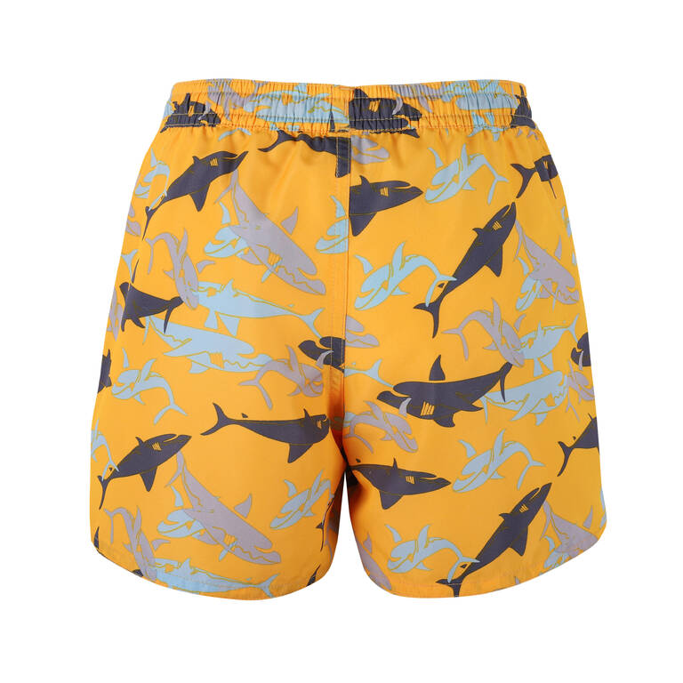 Boy's surfing boardshorts shark yellow