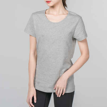 Women's Fitness T-Shirt 100 - Grey