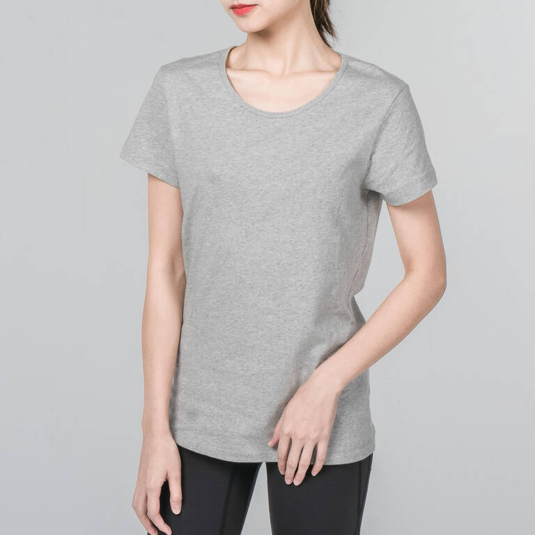100% Cotton Fitness T-Shirt - Grey