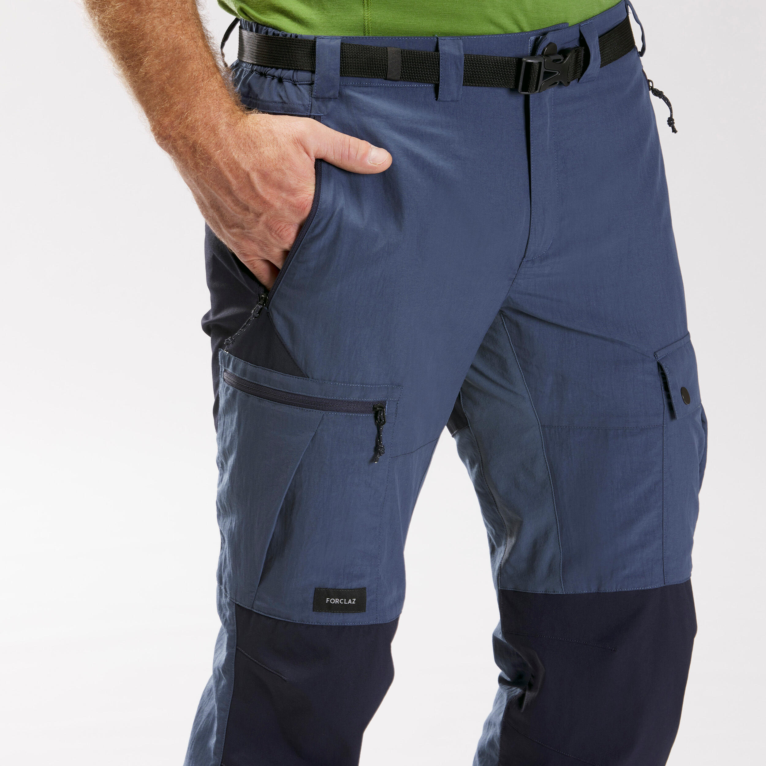 Pantalon de randonnée homme – MT 500 bleu - FORCLAZ