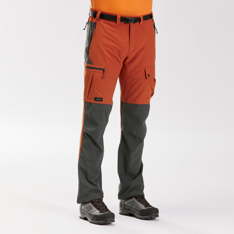 Pánské turistické kalhoty MT 500 oranžové