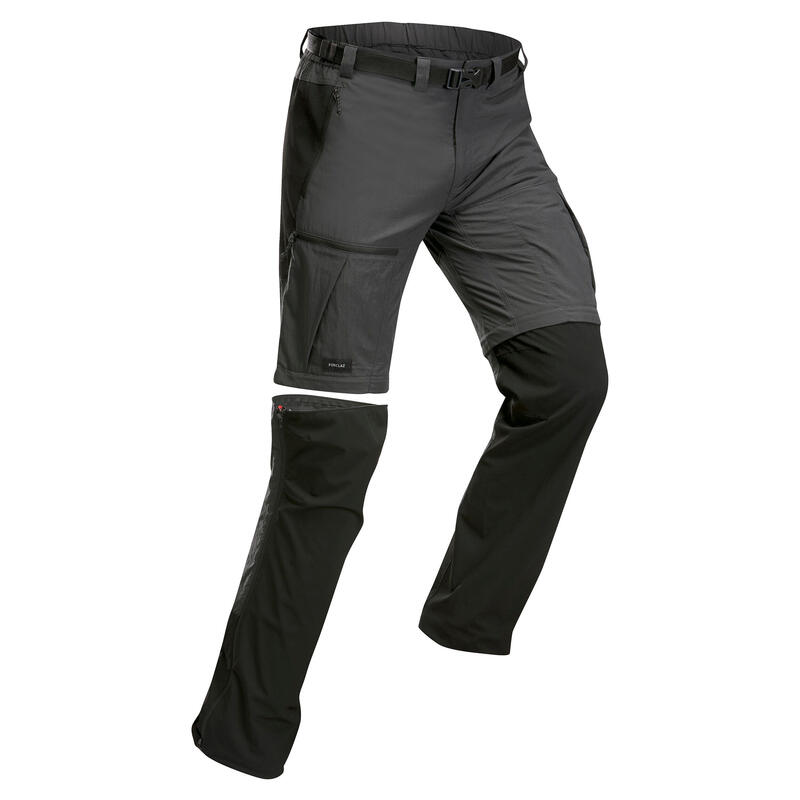 Zip-Off-Hose Herren 2-in-1 robust Trekking - MT500 grau