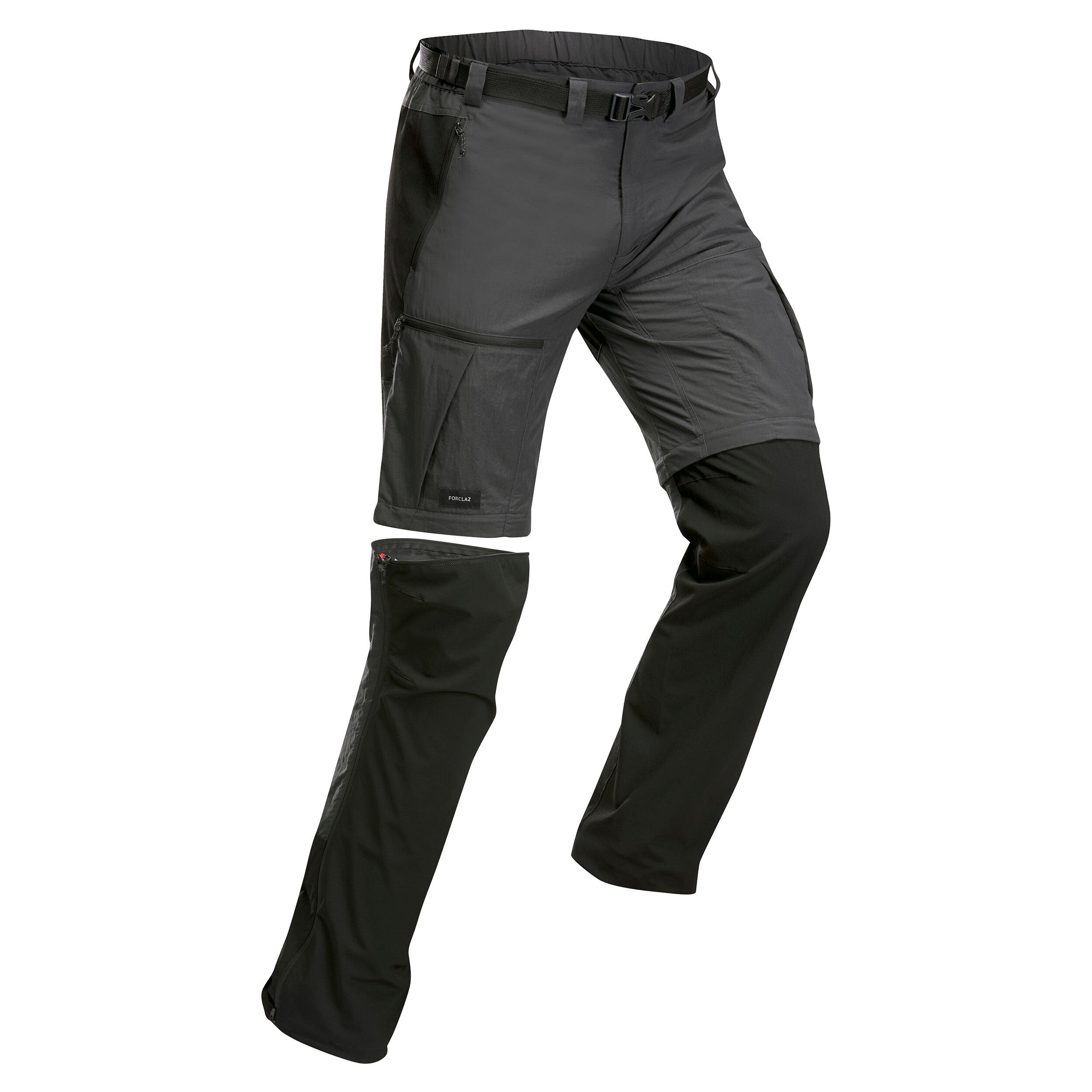 Decathlon | Pantaloni modulabili trekking uomo MT500 grigi |  Forclaz