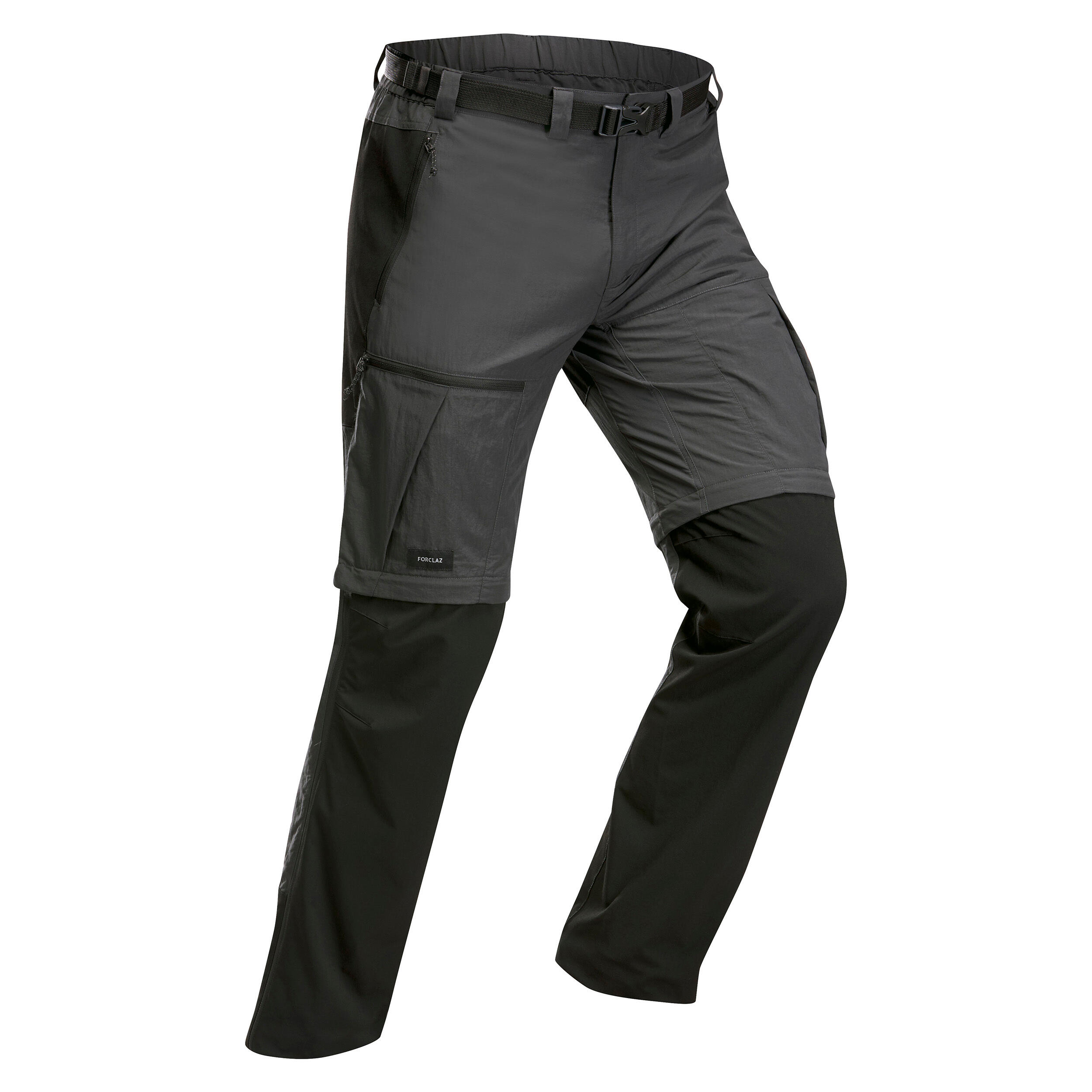 Men’s Hiking Convertible Pants – MT 500 Grey - Carbon grey‎, Black ...