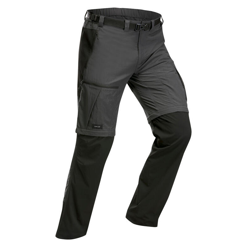Pantaloni modulabili trekking uomo MT500 grigi