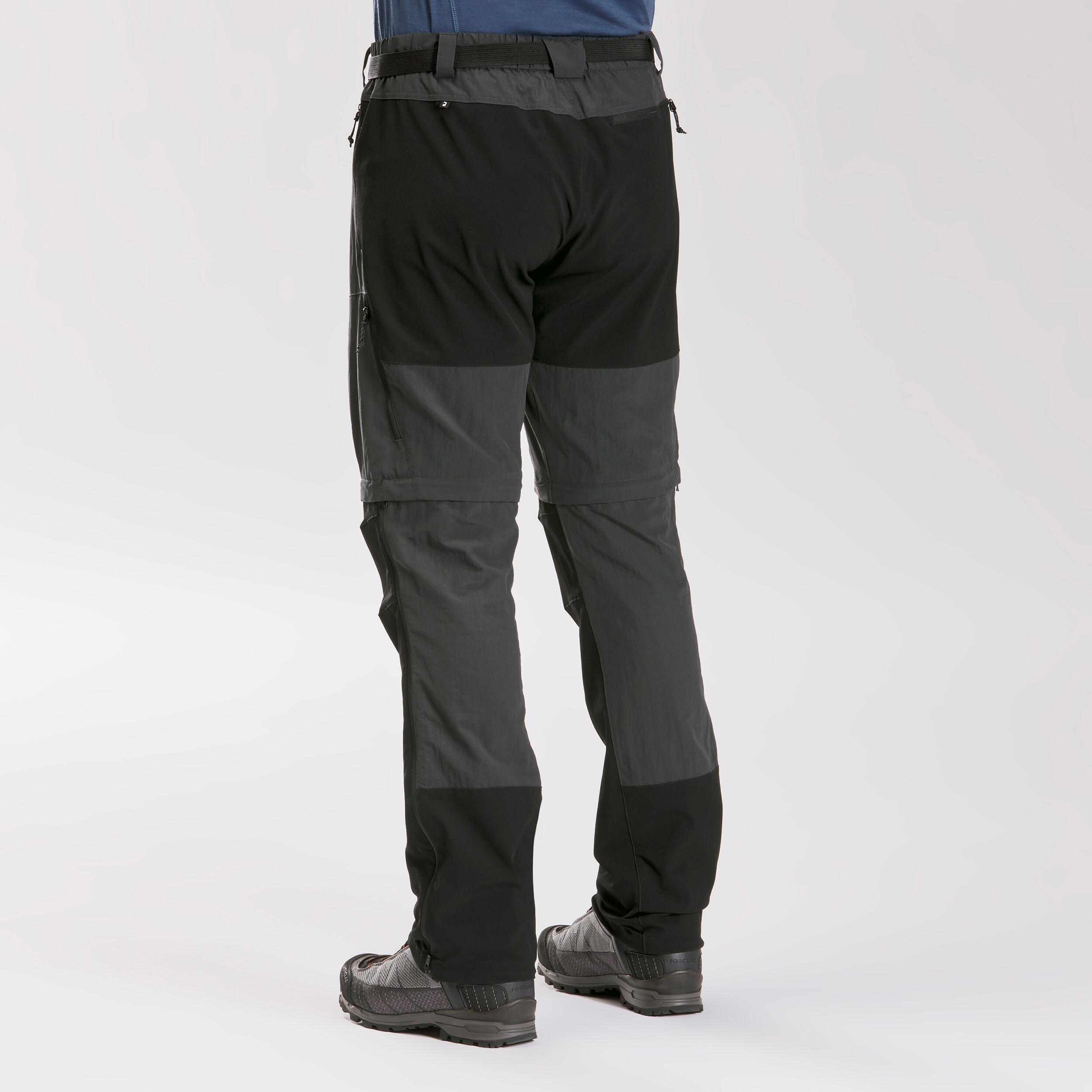 Pantaloni modulabili trekking uomo MT500 grigi