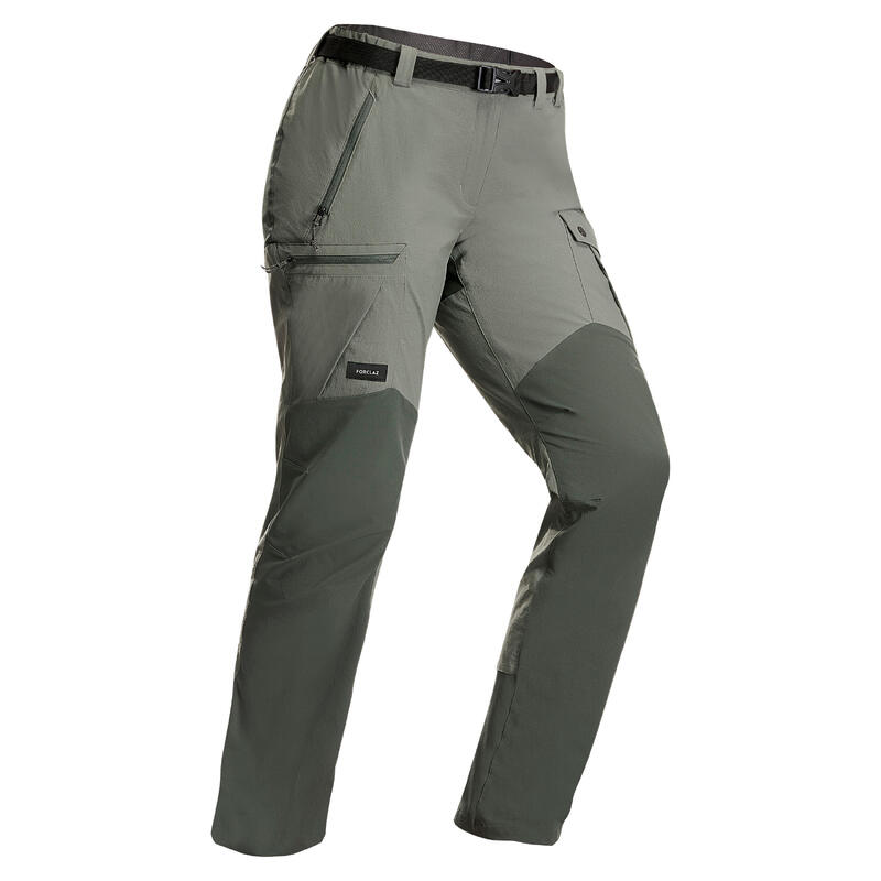 Women's Mountain Trekking Heavy-Duty Trousers MT500 - khaki