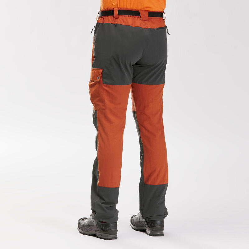 Pantalon rezistent Trekking la munte MT500 Portocaliu Bărbați