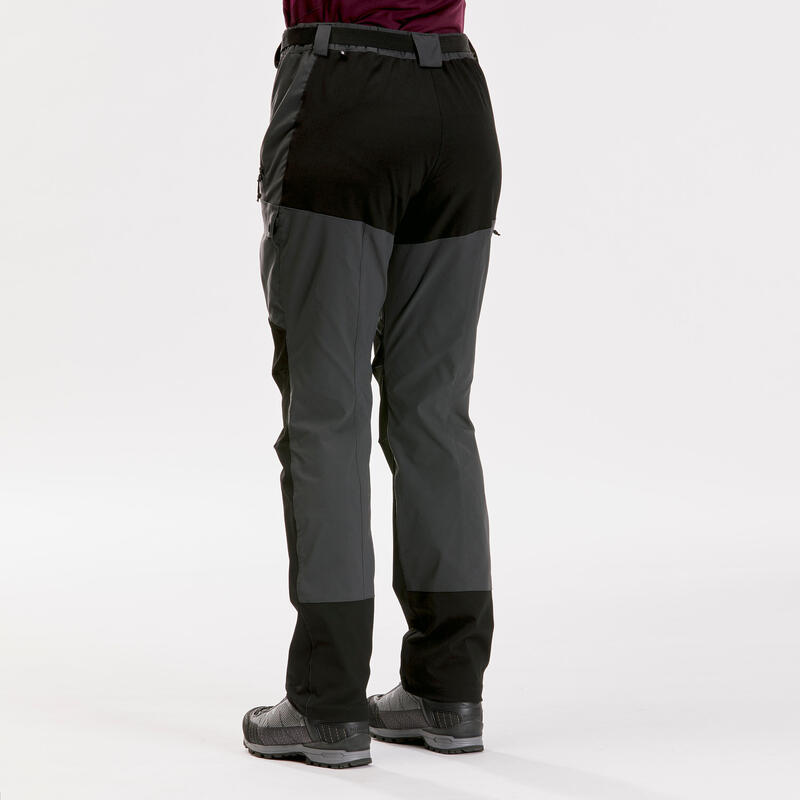 Pantalón resistente trekking montaña - MT500 gris oscuro - Mujer