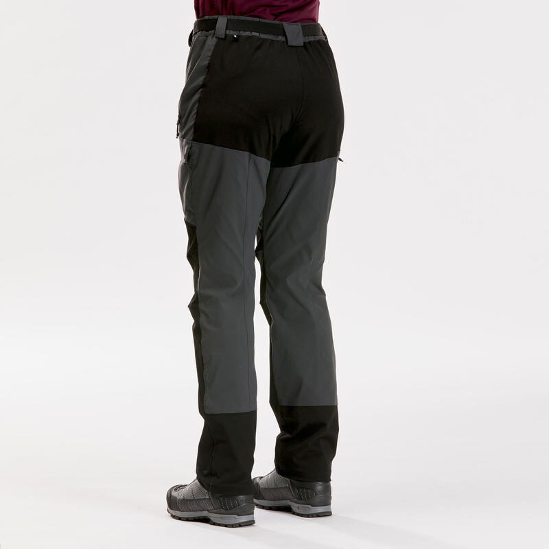 Women’s Mountain Trekking Resistant Trousers - MT 500 v2 Dark Grey