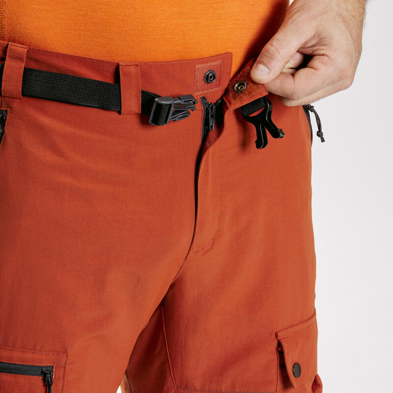 Pantalón de montaña y trekking resistente Hombre MT500 naranja