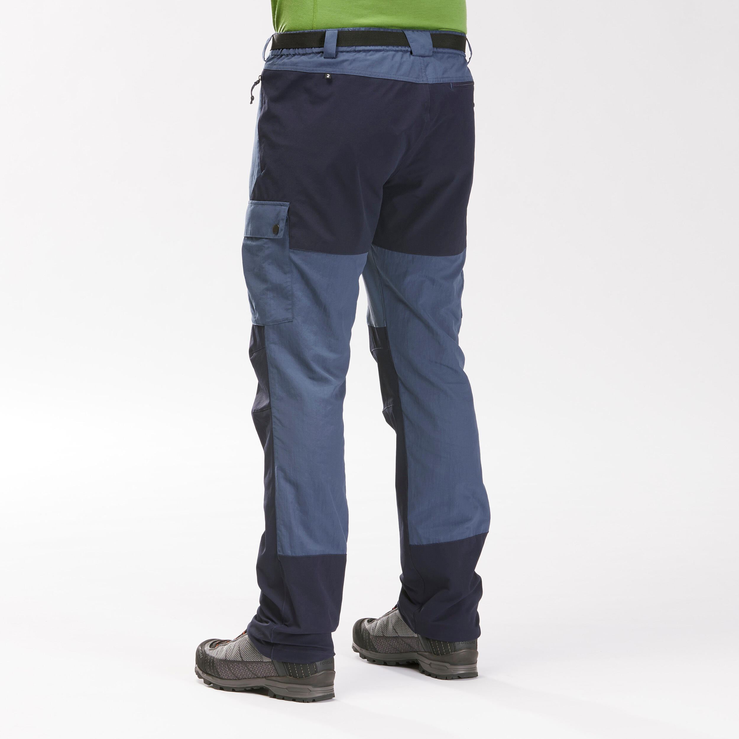 Pantalón de trekking en montaña - TREK 500 - Resistente, azul, para hombre  - Decathlon