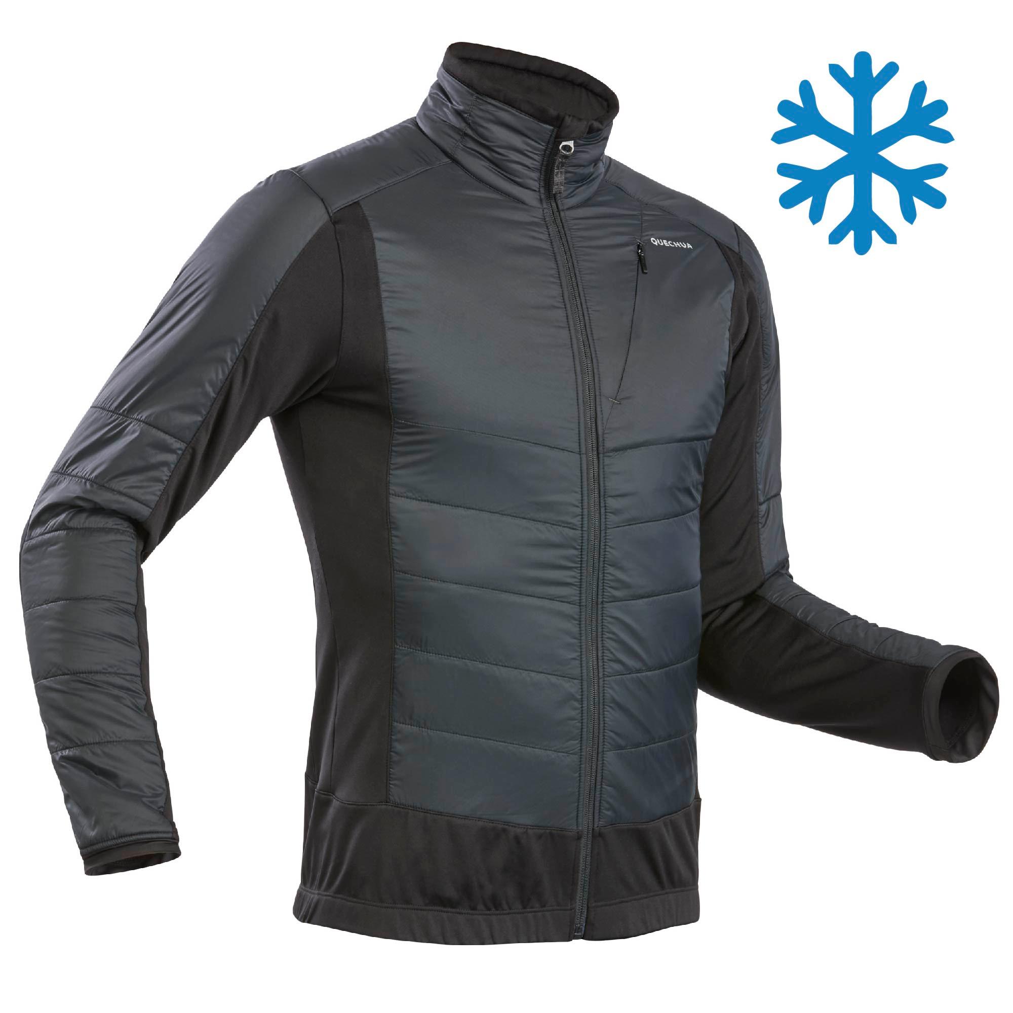 

Men' Snow Fleece Jacket WARM SH900 Hybrid - Black -  By QUECHUA | Decathlon