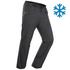 Men Warm Water-Repellent Hiking Trousers - SH100 Black