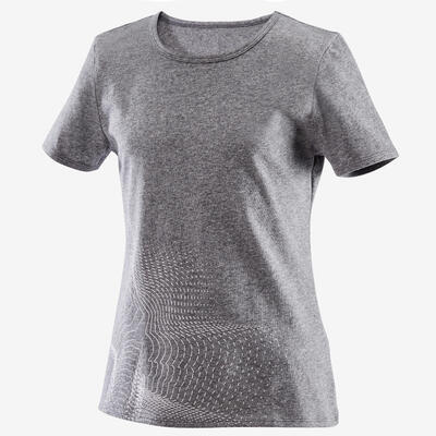 Basic t-shirt voor kinderen donkergrijs met opdruk