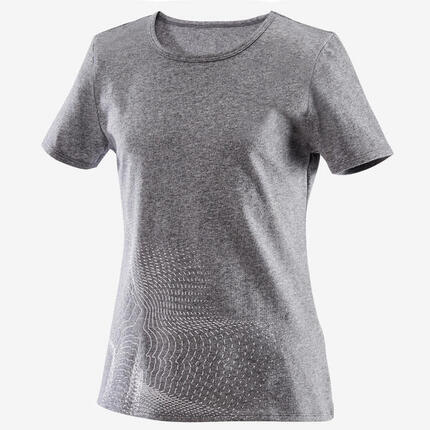 T-shirt basique enfant imprimé graphique gris foncé