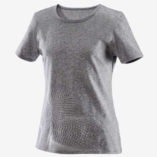 T-shirt basique enfant imprimé graphique gris foncé