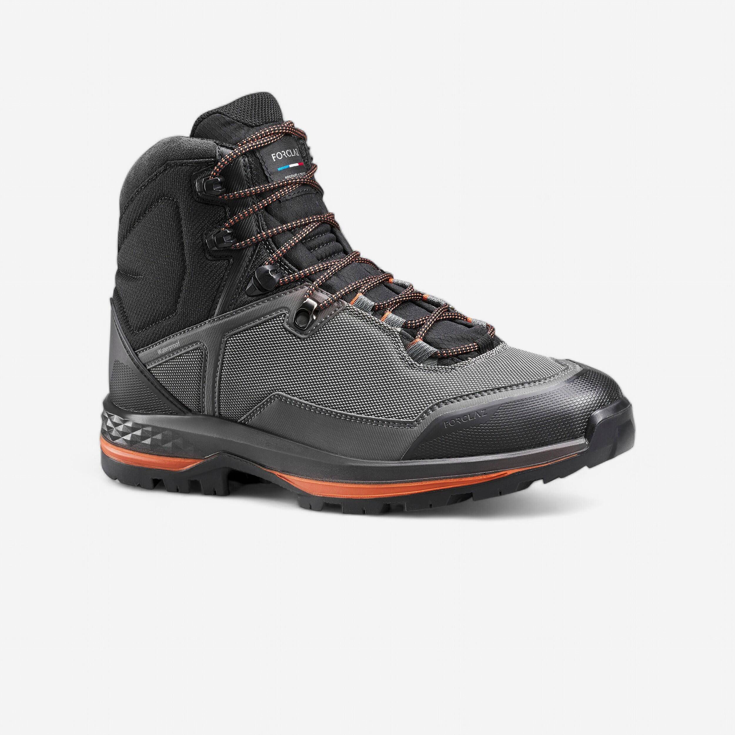 Men Waterproof Trekking Boots MT100 TEX Grey -  1