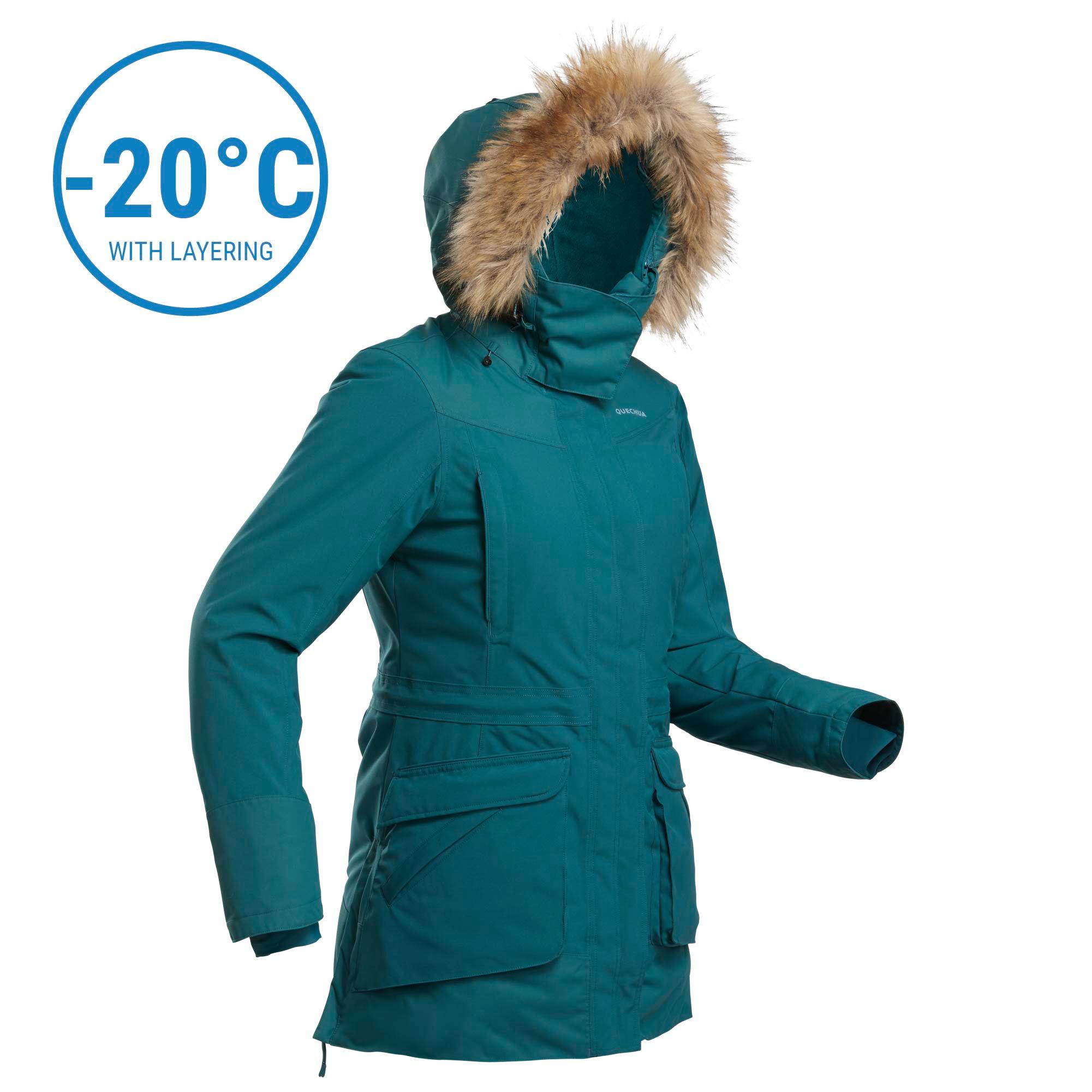

Women' Snow Parka Warm & Waterproof SH500 - Green -  By QUECHUA | Decathlon