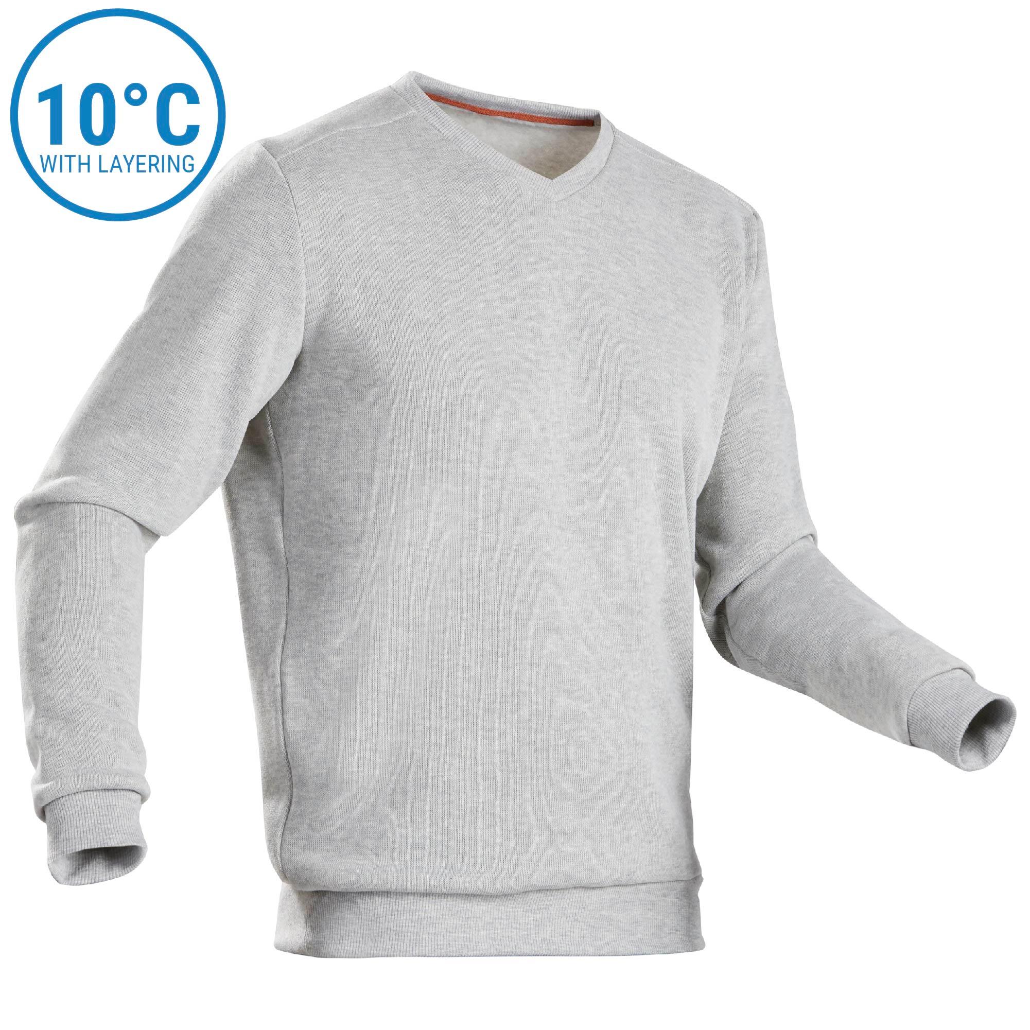 

Men' Sweater NH150 Pullover - Off white -  By QUECHUA | Decathlon
