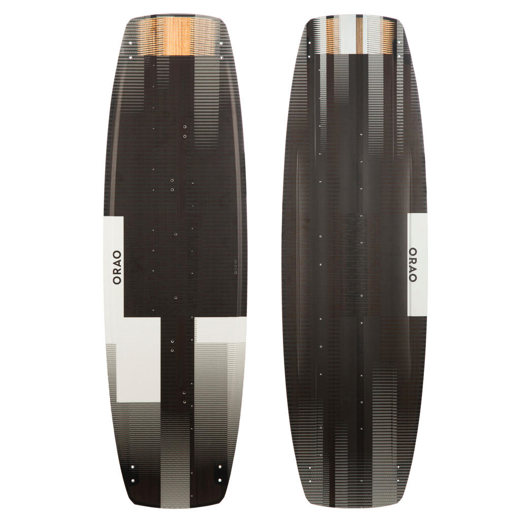 Daska za kitesurfing TT500 Twintip karbon 138 x 41 cm s podlošcima i remenima