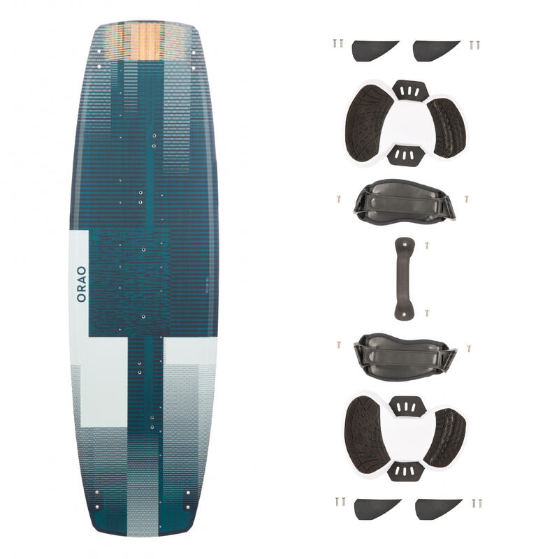 PLANCHE DE KITESURF "TWIN TIP 500" CARBONE - 136X40,5CM (PADS ET STRAPS INCLUS)