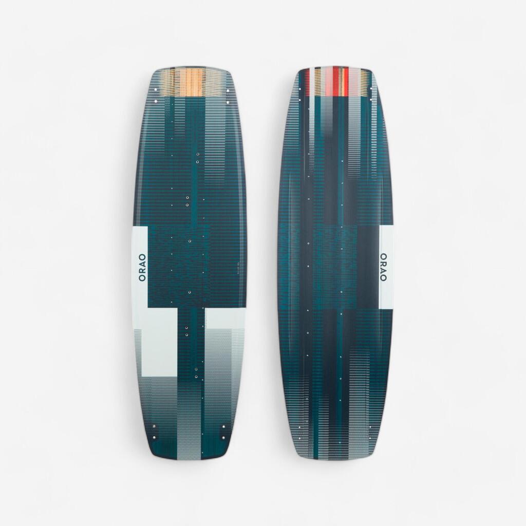 KITESURFING BOARD TWIN-TIP 500 - CARBON - 136X40.5 CM (PADS AND STRAPS INCLUDED