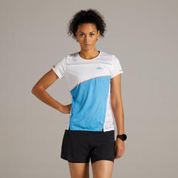 TEE SHIRT RUNNING FEMME RESPIRANT KIPRUN LIGHT BLEU DECATHLON