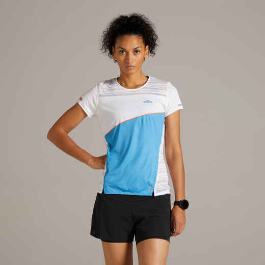 
      Women's Running Breathable T-Shirt Kiprun Decathlon - light blue
  