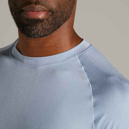 KIPRUN CARE MEN'S RUNNING BREATHABLE T-SHIRT - SLATE BLUE
