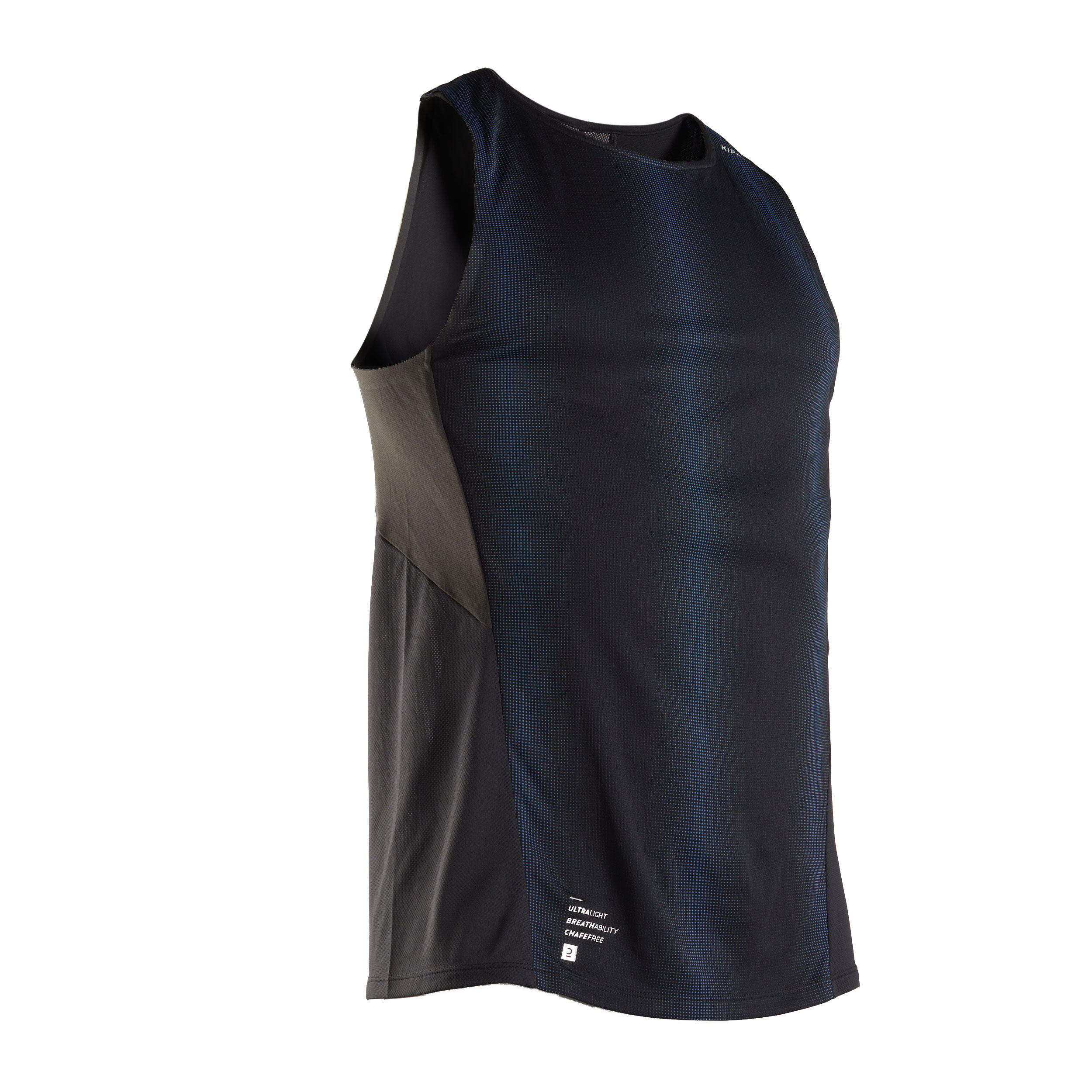 KIPRUN MEN'S BREATHABLE RUNNING TANK TOP LIGHT - BLACK 11/12